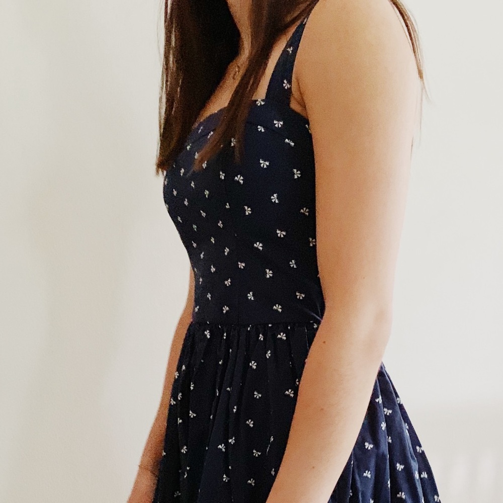 PRICE DROP: Abercrombie Navy and White Bow Dress